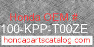 Honda 61100-KPP-T00ZE genuine part number image