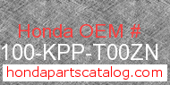 Honda 61100-KPP-T00ZN genuine part number image