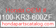 Honda 61100-KR3-600ZF genuine part number image
