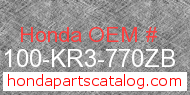 Honda 61100-KR3-770ZB genuine part number image