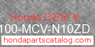 Honda 61100-MCV-N10ZD genuine part number image