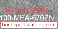 Honda 61100-MEA-670ZN genuine part number image