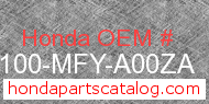 Honda 61100-MFY-A00ZA genuine part number image