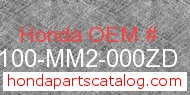 Honda 61100-MM2-000ZD genuine part number image