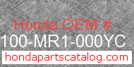 Honda 61100-MR1-000YC genuine part number image