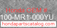 Honda 61100-MR1-000YU genuine part number image