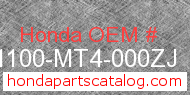 Honda 61100-MT4-000ZJ genuine part number image