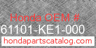 Honda 61101-KE1-000 genuine part number image