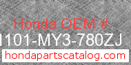 Honda 61101-MY3-780ZJ genuine part number image