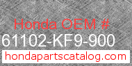 Honda 61102-KF9-900 genuine part number image