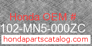 Honda 61102-MN5-000ZC genuine part number image