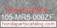 Honda 61105-MR5-000ZF genuine part number image