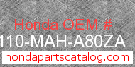 Honda 61110-MAH-A80ZA genuine part number image