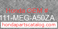 Honda 61111-MEG-A50ZA genuine part number image