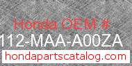 Honda 61112-MAA-A00ZA genuine part number image