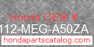 Honda 61112-MEG-A50ZA genuine part number image