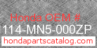 Honda 61114-MN5-000ZP genuine part number image
