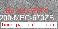 Honda 61200-MEC-670ZB genuine part number image
