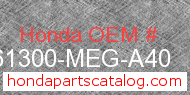 Honda 61300-MEG-A40 genuine part number image