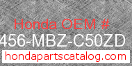 Honda 61456-MBZ-C50ZD genuine part number image