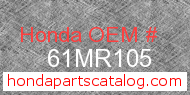 Honda 61MR105 genuine part number image
