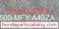 Honda 63500-MFY-A40ZA genuine part number image