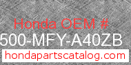 Honda 63500-MFY-A40ZB genuine part number image