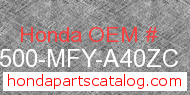 Honda 63500-MFY-A40ZC genuine part number image