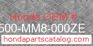 Honda 63500-MM8-000ZE genuine part number image