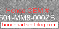 Honda 63501-MM8-000ZB genuine part number image
