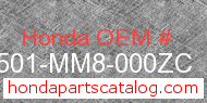 Honda 63501-MM8-000ZC genuine part number image