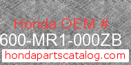 Honda 63600-MR1-000ZB genuine part number image