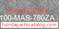 Honda 64100-MAS-780ZA genuine part number image