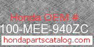 Honda 64100-MEE-940ZC genuine part number image