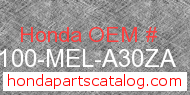 Honda 64100-MEL-A30ZA genuine part number image