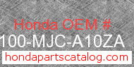 Honda 64100-MJC-A10ZA genuine part number image