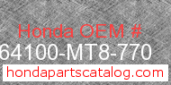 Honda 64100-MT8-770 genuine part number image