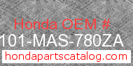 Honda 64101-MAS-780ZA genuine part number image