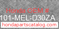 Honda 64101-MEL-D30ZA genuine part number image