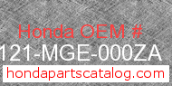 Honda 64121-MGE-000ZA genuine part number image