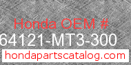 Honda 64121-MT3-300 genuine part number image