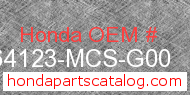 Honda 64123-MCS-G00 genuine part number image