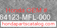 Honda 64123-MFL-000 genuine part number image