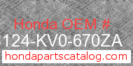 Honda 64124-KV0-670ZA genuine part number image