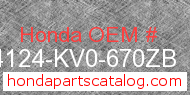 Honda 64124-KV0-670ZB genuine part number image