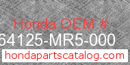 Honda 64125-MR5-000 genuine part number image