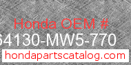 Honda 64130-MW5-770 genuine part number image