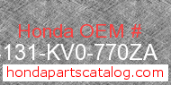 Honda 64131-KV0-770ZA genuine part number image