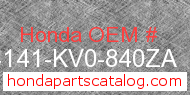Honda 64141-KV0-840ZA genuine part number image