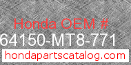Honda 64150-MT8-771 genuine part number image